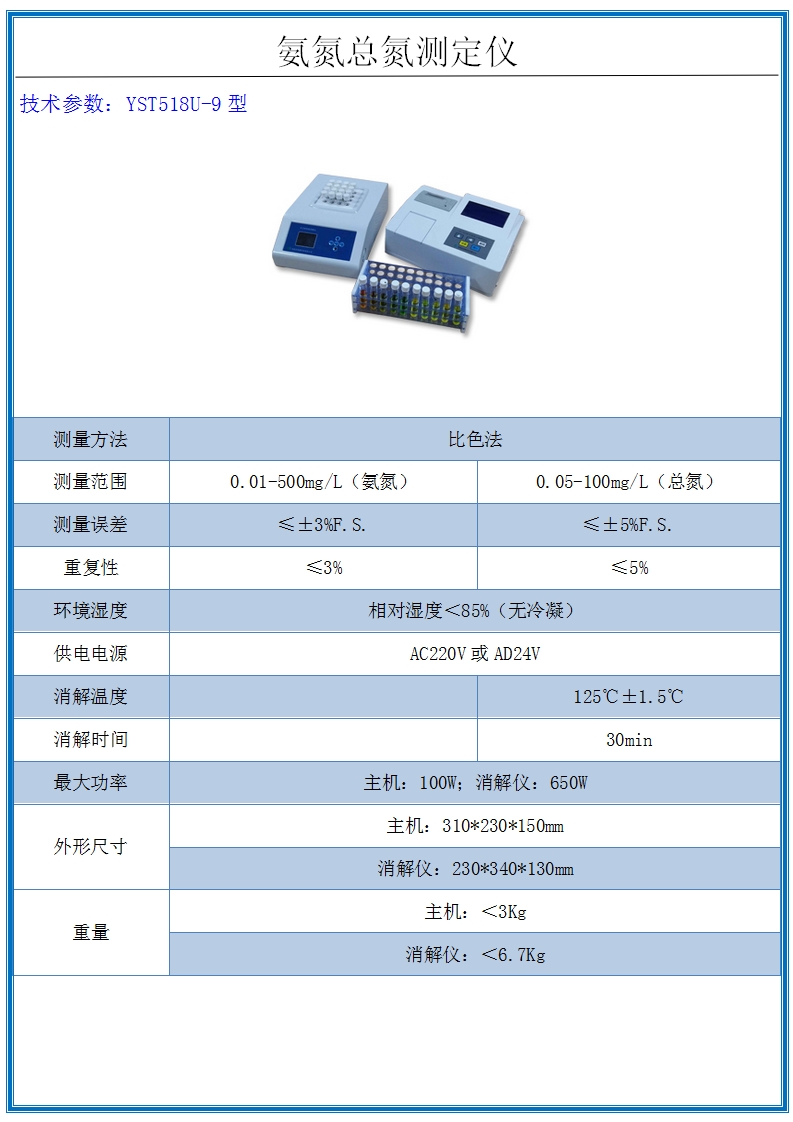 氨氮总氮测定仪 氨氮总氮测定仪