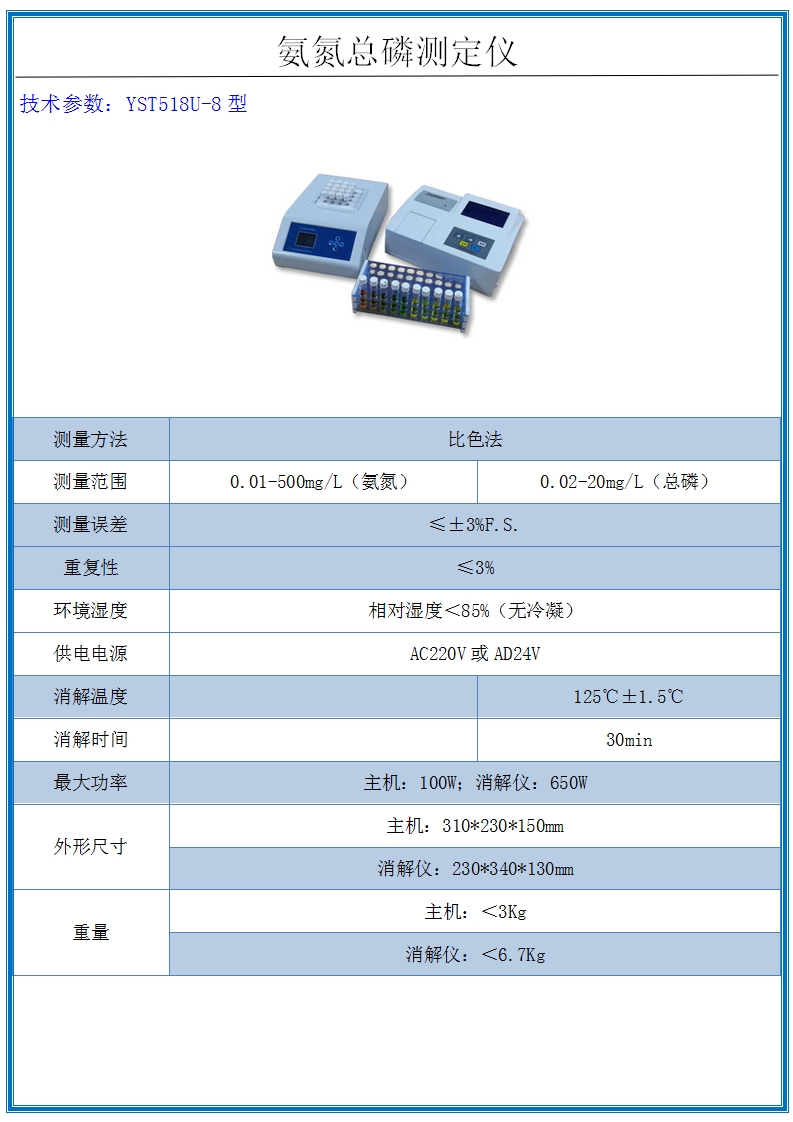 氨氮總磷測定儀 氨氮總磷測定儀