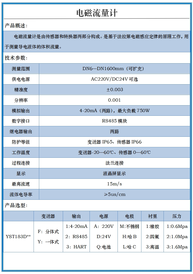 電磁流量計 電磁流量計