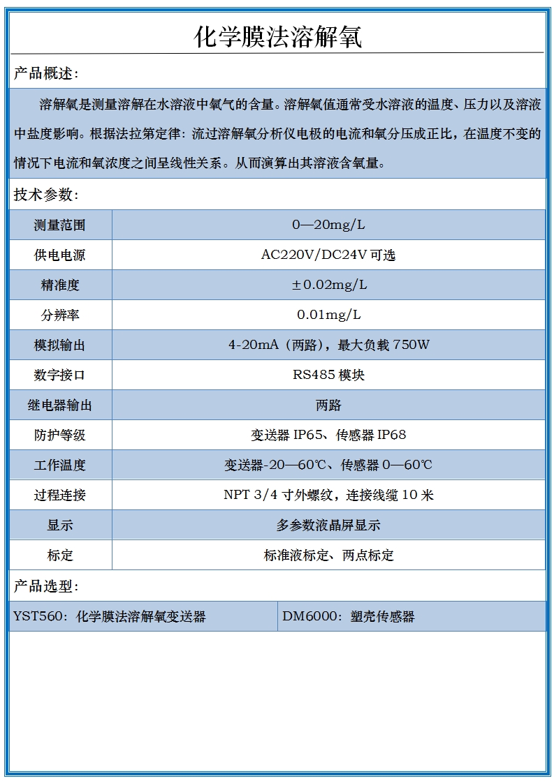 化學膜法溶解氧儀 化學膜法溶解氧儀